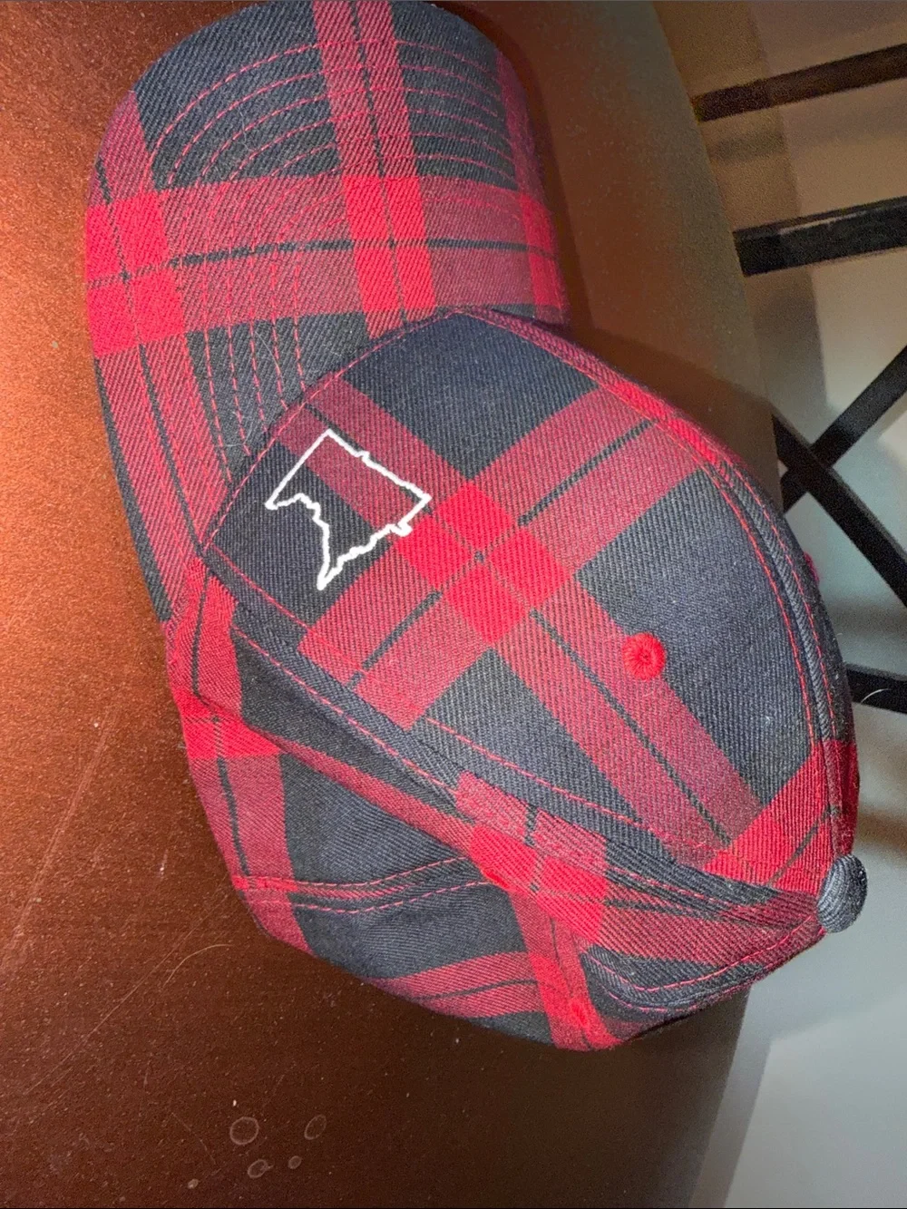 Red and Black Plaid Women's Baseball Cap